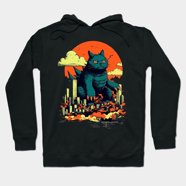 Catzilla Hoodie by tatadonets